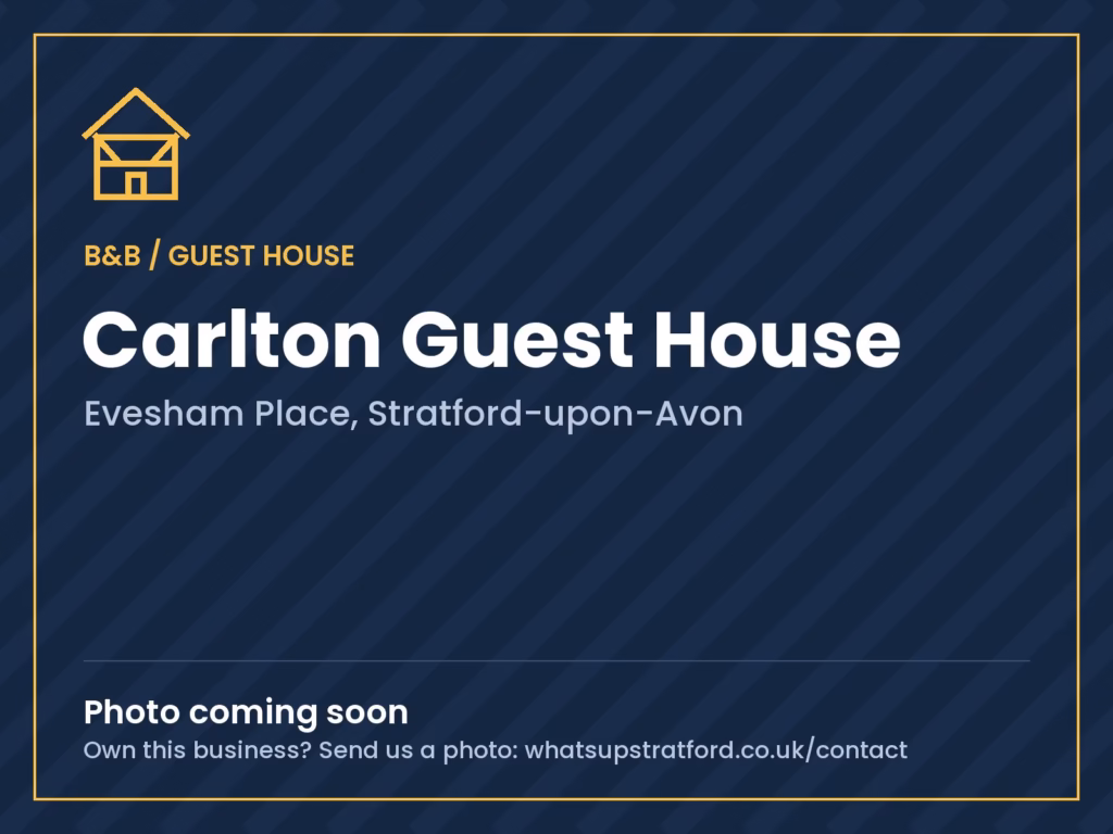 Carlton Guest House, Stratford-upon-Avon: photo coming soon