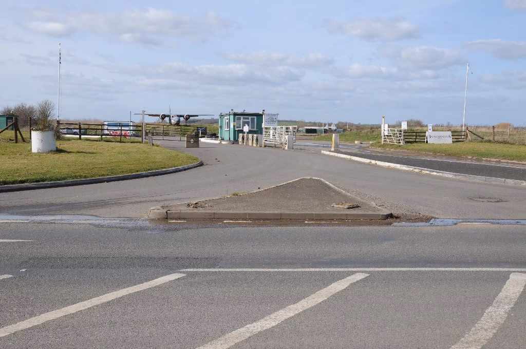 The entrance to Long Marston Airfield, south-west of Stratford-upon-Avon