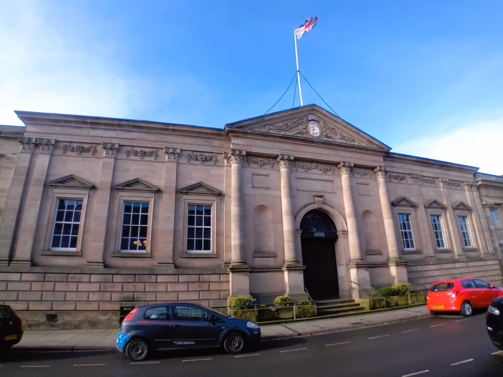 Shire Hall on Northgate Street, Warwick, the headquarters of Warwickshire County Council